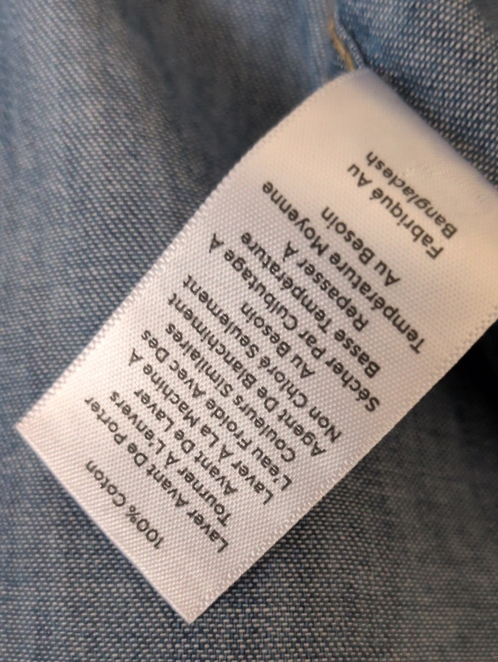 Talbots Denim Chambray Pullover Blouse Size Medium - Picture 5 of 5